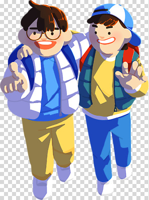 편집이미지 캐릭터 컬러 모션 청소년 협력 웃음 소년 캐주얼 친구 햇빛 걷기 팔짱 즐거움 외출 PNG 옷 남자 감정 어린이 관계 표정 사람 태양 파일형식