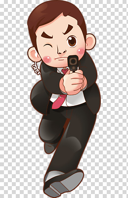 옷 남자 비즈니스 모션 사람 신체부위 총 직장인 파일형식 캐릭터 달리기 정장 권총 비즈니스맨 액션 머리 입 편집이미지 PNG