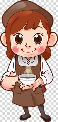편집이미지 캐릭터 그릇 행복 음식 따뜻함 요리 미소 웃음 소녀 일상 식사 앞치마 표현 국물 PNG 생동감 식기 여자 감정 어린이 표정 라이프 파일형식