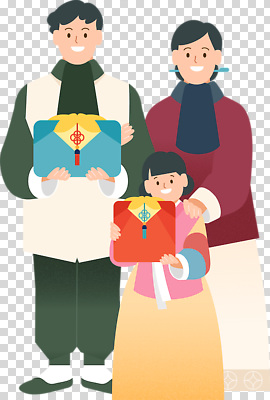 동양문화 전통 딸 감정 컨셉 가족 관계 엄마 한국 사람 이벤트 파일형식 전통의상 선물 어린이 부모 화목 기쁨 행복 한국문화 모녀 부자 기념일 축하 컬러 디자인 편집이미지 PNG
