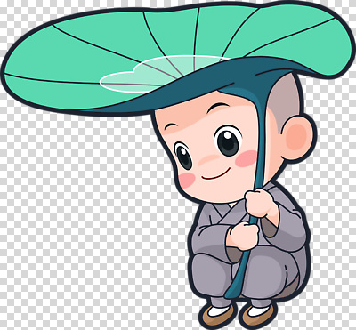 컨셉 모션 사람 성직자 생태계 파일형식 아기 승려 숨기 캐릭터 귀여움 표정 평화 도전 자연 식물 보호 상상력 편집이미지 PNG