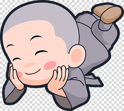 감정 표정 사람 성직자 파일형식 행복 미소 캐릭터 그림 아기 승려 문화 전통 즐거움 편집이미지 PNG