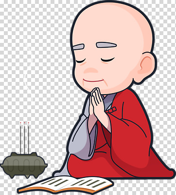 옷 컨셉 라이프 성직자 파일형식 승려 기도 수행 빨간옷 향 평화 명상 조용 종교 일상 전통 문화 마음 집중 편집이미지 PNG