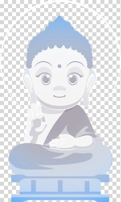 손 종교 컬러 컨셉 불교 파일형식 부처 평화 상징 그림 디자인 손가락 귀여움 캐릭터 파란색 명상 전통 편집이미지 PNG