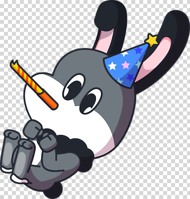 기념일 감정 컨셉 포유류 이벤트 반려동물 파일형식 토끼 캐릭터 생일 파티 축하 귀여움 즐거움 컬러 응원 순간 놀이 디자인 편집이미지 PNG