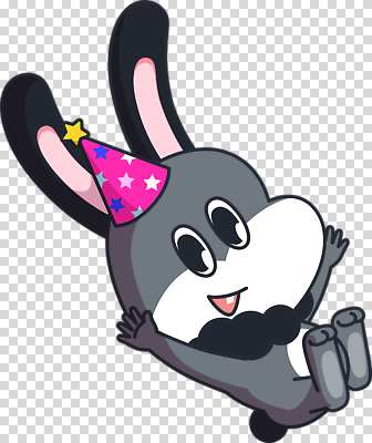 기념일 감정 컨셉 포유류 사람 이벤트 반려동물 파일형식 토끼 캐릭터 파티 생일 축하 귀여움 즐거움 컬러 어린이 축제 행복 편집이미지 PNG