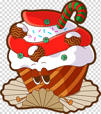 식물 기념일 감정 음식 컨셉 조개 디저트 케이크 파일형식 컵케이크 크리스마스 사탕 장식 귀여움 사탕수수 크림 바닥 조개껍데기 컬러 아기자기 즐거움 편집이미지 PNG