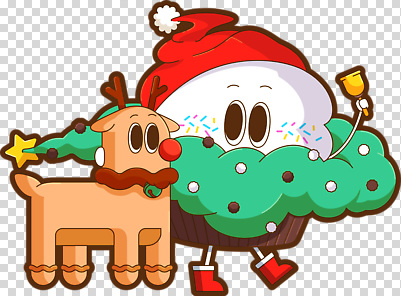 모자_잡화 기념일 감정 음식 크리스마스 사슴 디저트 이벤트 케이크 파일형식 컵케이크 루돌프 산타모자 축제 장식 즐거움 캐릭터 동물 쿠키 파티 세트 편집이미지 PNG