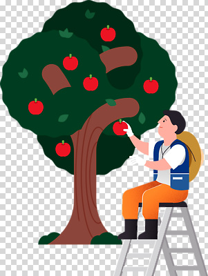 나무 직업 계절 산업 농업 과일 수확 도구 사과 생태계 파일형식 농부 사과나무 사다리 과수원 여름 자연 작업 농사 수확철 편집이미지 PNG