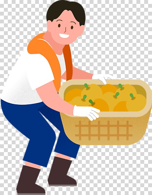 나무 감정 산업 농업 사람 생태계 파일형식 남자 과일 수확 바구니 농장 농작물 작업 표정 포즈 과일나무 자연 건강 행복 편집이미지 PNG