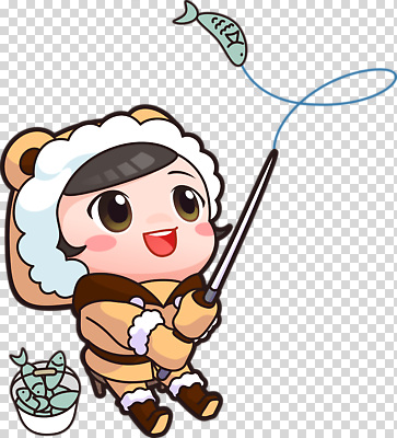 계절 감정 컨셉 레저 수중동물 낚시용품 파일형식 캐릭터 낚시 겨울 놀이 행복 낚싯대 어류 즐거움 수조 아기자기 귀여움 옷 표정 모션 동물 편집이미지 PNG