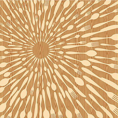 EPS 해외이미지 포크 일러스트 사람없음 갈색 숟가락 나이프 해외202004 해외일러스트 식기 컬러 수저 칼 파일형식 벡터