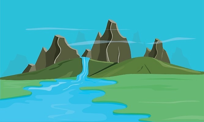 EPS 해외이미지 호수 파도 여행 밭 일러스트 자연 휴가 산 풍경 초원 초록색 물 강 평화 환경 계곡 시골 개울 황무지 숲 강가 언덕 장면 내추럴 생태학 해외202004 해외일러스트 자연요소 교육 바다 컬러 컨셉 농업 생태계 파일형식 벡터