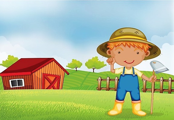 EPS 해외이미지 나무 식물 구름 모자 남자 어린이 잎 밭 채소 일러스트 자연 하늘 사람 소년 야외 파란색 농작물 울타리 농장 농경지 흰색 농부 오두막 그림 날카로움 외양간 밭일 소년한명만 해외202004 해외일러스트 자연요소 직업 잡화 컬러 농업 담장 생태계 남자한명만 소년만 파일형식 벡터