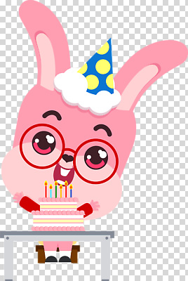 편집이미지 어린이 분홍색 컬러 웃음 장식 파티 귀여움 케이크 축하 토끼 생일 즐거움 풍선 PNG 기념일 감정 컨셉 포유류 디저트 표정 사람 이벤트 반려동물 파일형식 동물 음식