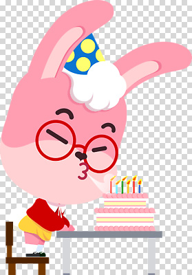 편집이미지 캐릭터 안경 촛불 놀이 친구 파티 케이크 축하 토끼 생일 즐거움 PNG 생일상 잡화 기념일 감정 컨셉 초 포유류 관계 디저트 이벤트 반려동물 파일형식 동물 음식