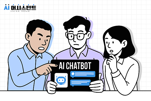 일러스트 비즈니스 협력 아이디어 기술 실험 유행 디지털 토론 혁명 개발 문제해결 소프트웨어 의사소통 채팅봇 AI_인공지능 국내일러스트 AI파일 컨셉 파일형식 벡터