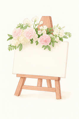 식물 계절 꽃 컬러 컨셉 미술도구 생태계 파일형식 이젤 장식 나무 봄 화사함 정원 그림 디자인 예술 오브젝트 화초 분홍색 흰색 꽃다발 자연 국내일러스트 일러스트 JPG