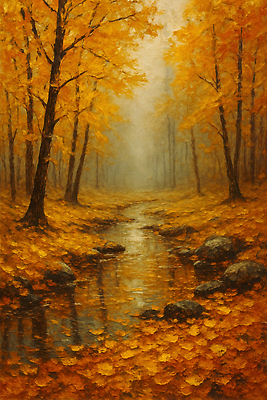 자연요소 계절 컨셉 잎 날씨 휴식 강 생태계 파일형식 숲 개울 안개 자연 풍경 물 나뭇잎 뷰티풀 고요 흐름 여행 산책 평화 컬러 조화 국내일러스트 일러스트 JPG 단풍 가을