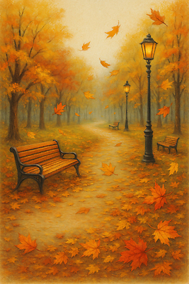 식물 계절 공공시설 길 컬러 컨셉 잎 의자 휴식 태양 생태계 파일형식 풍경 벤치 가로등 산책로 나뭇잎 단풍 자연 햇빛 금색 떨어짐 시간 조명 산책 뷰티풀 나무 조용 국내일러스트 일러스트 JPG 가을