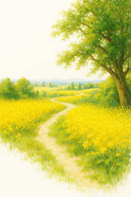 JPG 나무 길 컬러 여행 일러스트 자연 휴식 산 풍경 초원 소풍 평화 고요 가을 그림 뷰티풀 오후 국내일러스트 식물 계절 컨셉 야외활동 생태계 파일형식