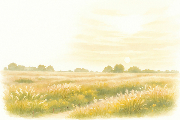 JPG 꽃 여유 컬러 일러스트 자연 하늘 아침 풍경 초원 햇빛 평화 일출 고요 가을 땅 부드러움 조화 뷰티풀 국내일러스트 주간 식물 계절 감정 컨셉 태양 노을 감각 생태계 파일형식