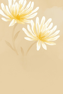 JPG 식물 디자인 꽃 백그라운드 잎 일러스트 자연 생명 수채화 미술 노란색 공백 우아함 편안함 심플 부드러움 조화 베이지색 뷰티풀 국내일러스트 AI일러스트 AI콘텐츠 컬러 컨셉 문화예술 감각 생태계 파일형식