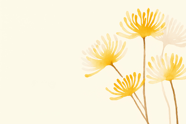 JPG 모양 디자인 꽃 감정 예술 백그라운드 일러스트 상상 자연 생명 미술 일상 노란색 표현 작품 심플 부드러움 화사함 뷰티풀 색감 국내일러스트 AI일러스트 AI콘텐츠 식물 컬러 컨셉 문화예술 라이프 감각 생태계 파일형식