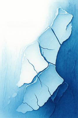 JPG 디자인 바다 컬러 조각 섬 겨울 일러스트 자연 하늘 수채화 한국 미술 풍경 물 얼음 추위 차가움 뷰티풀 국내일러스트 AI일러스트 AI콘텐츠 자연요소 계절 아시아 문화예술 생태계 파일형식