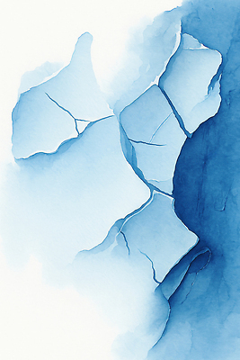 JPG 디자인 예술 컬러 조각 백그라운드 패턴 일러스트 자연 수채화 풍경 파란색 얼음 추위 차가움 시원함 그림 조화 뷰티풀 창의성 국내일러스트 AI일러스트 AI콘텐츠 자연요소 무늬 생태계 파일형식