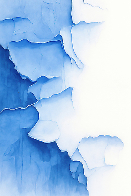 JPG 모양 디자인 예술 컬러 백그라운드 패턴 일러스트 자연 수채화 그래픽 파란색 작품 감성 겹침 조화 독창 창의성 국내일러스트 AI일러스트 AI콘텐츠 컨셉 무늬 미술 생태계 파일형식