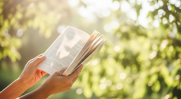 JPG 나무 편집이미지 손 여유 자연 바람 풍경 책 독서 햇빛 평화 집중 즐거움 페이지 순간 오후 의료성형뷰티 편집실사 AI인물포토 AI콘텐츠 자연요소 식물 감정 컨셉 날씨 신체부위 태양 CG 생태계 파일형식 AI포토