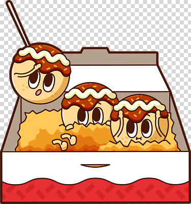 편집이미지 캐릭터 음식 포장 디저트 표정 상자 축제 맛 PNG 타코야키 일본음식 먹방 바삭바삭 컨셉 방송 파일형식