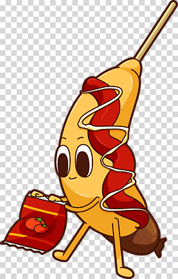 편집이미지 캐릭터 디자인 음식 모션 봉투 미소 빨간색 노란색 귀여움 즐거움 핫도그 PNG 길거리음식 감정 컬러 컨셉 패스트푸드 표정 파일형식