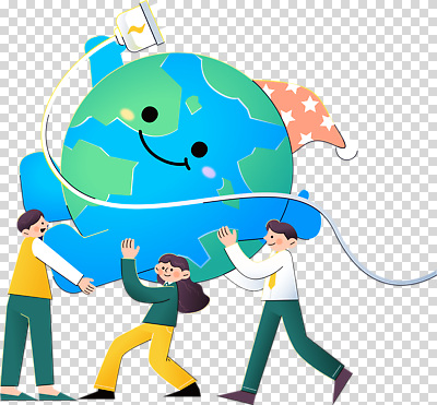 편집이미지 캐릭터 지구 상징 모션 협력 함께함 웃음 여러명 환경 기쁨 의식 보호 즐거움 PNG 감정 다수 컨셉 표정 사람 파일형식