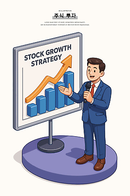 교육 남자 일러스트 비즈니스 성공 그래프 손짓 금융 경제 자료 정보 성장 발표 시장 계획 주식 프레젠테이션 분석 투자 전략 투자자 국내일러스트 AI파일 컨셉 모션 사람 파일형식 벡터