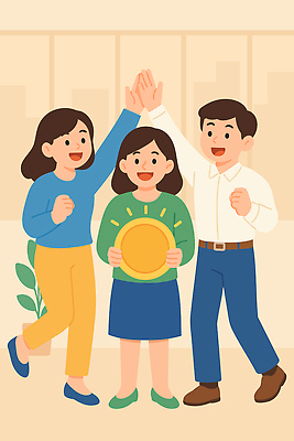 도형 감정 다수 컨셉 관계 표정 말하기 사람 감각 상_우승 파일형식 벡터 여러명 기쁨 축하 상패 웃음 친구 행복 기념 클립 편안함 대화 즐거움 협력 성공 표현 컬러 원형 국내일러스트 AI파일 일러스트