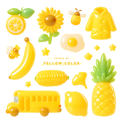 PSD 편집이미지 디자인 옷 컬러 패턴 자동차 탁자 해바라기 바나나 장식 여름 노란색 계란 레몬 파인애플 편집3D 계절 꽃 육상교통 가구 무늬 과일 3D 알 열대과일 파일형식