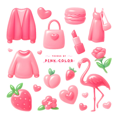 PSD 편집이미지 디자인 드레스 옷 꽃 음식 분홍색 장신구 딸기 핀란드 핸드백 하트 머리핀 플라밍고 마카롱 아이템 편집3D 모양 식물 컬러 가방 과일 조류 디저트 북유럽 3D 파일형식