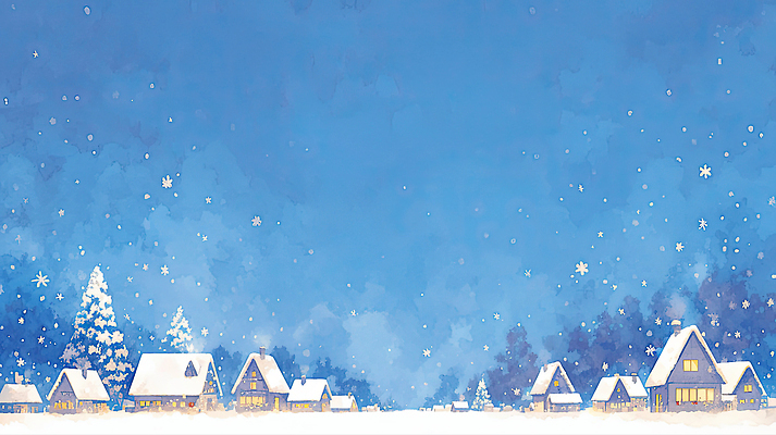 자연요소 식물 계절 컨셉 겨울 하늘 눈_날씨 풍경 건물 야간 파일형식 마을 평화 밤하늘 별 조용 나무 주택 조화 뷰티풀 눈사태 설경 눈꽃 색채 국내일러스트 JPG 일러스트