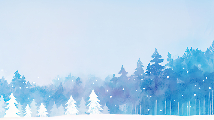 식물 계절 감정 컬러 컨셉 눈_날씨 라이프 생태계 파일형식 겨울 숲 풍경 나무 평화 자연 하늘 파란색 흰색 눈송이 조용 차가움 뷰티풀 행복 신선 일상 국내일러스트 JPG 일러스트