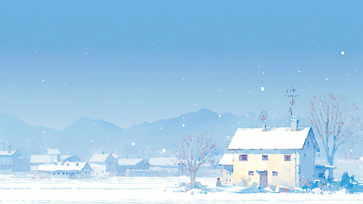식물 계절 컬러 컨셉 건물 생태계 파일형식 겨울 마을 주택 풍경 산 고요 차가움 흰색 평화 자연 나무 환경 날씨 따뜻함 초원 국내일러스트 JPG 일러스트