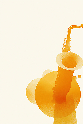 JPG 모양 디자인 감정 문화 예술 악기 음악 백그라운드 일러스트 그래픽 주황색 소리 색소폰 그림 이미지 감성 색감 창의성 스타일 국내일러스트 AI일러스트 AI콘텐츠 컬러 컨셉 문화예술 목관악기 파일형식