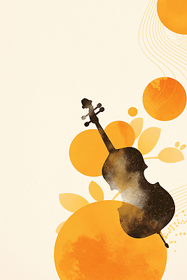 JPG 디자인 예술 음악 컬러 백그라운드 일러스트 자연 아이디어 원형 바이올린 그림 부드러움 감성 조화 색채 창의성 국내일러스트 AI일러스트 AI콘텐츠 도형 컨셉 현악기 문화예술 감각 생태계 파일형식