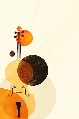 JPG 모양 디자인 문화 예술 상징 컬러 백그라운드 일러스트 추상 미술 원형 바이올린 작품 예술가 감성 기하학 조화 창의성 국내일러스트 AI일러스트 AI콘텐츠 도형 컨셉 무늬 현악기 문화예술 파일형식