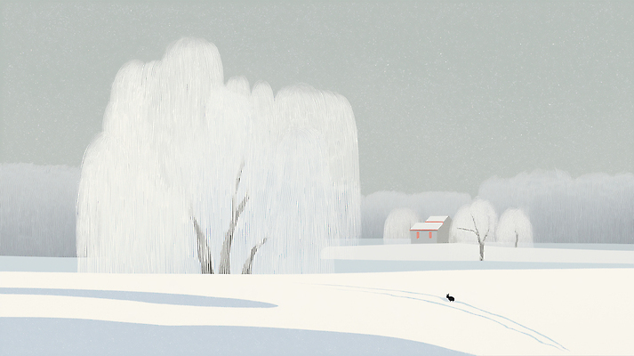 JPG 나무 겨울 일러스트 자연 아침 바람 주택 풍경 평화 고양이 고요 공간 흰색 차가움 숲 조용 뷰티풀 국내일러스트 AI일러스트 AI콘텐츠 주간 자연요소 식물 계절 컬러 컨셉 포유류 날씨 건물 반려동물 생태계 파일형식