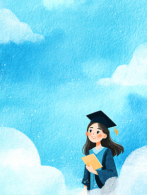 옷 여자 교육 감정 어린이 컨셉 졸업 파란색 파일형식 소녀 하늘 졸업장 희망 기쁨 캐릭터 축하 학습 교복 졸업식 꿈 미래 학위 성공 상징 행복 하늘색 국내일러스트 일러스트 JPG