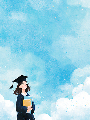 JPG 학생 기념일 감정 일러스트 졸업 하늘 성공 미래 사랑 책 학습 청춘 희망 기쁨 꿈 축하 클라우드서비스 학위 국내일러스트 AI일러스트 AI콘텐츠 교육 컨셉 이벤트 서비스 파일형식
