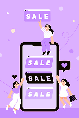 캐릭터 디자인 배너 여자 패션 컬러 일러스트 모션 이벤트 그래픽 스마트폰 쇼핑 유행 세일 알림 즐거움 모던 온라인 소통 마케팅 국내일러스트 AI파일 감정 컨셉 사람 핸드폰 스마트기기 파일형식 벡터