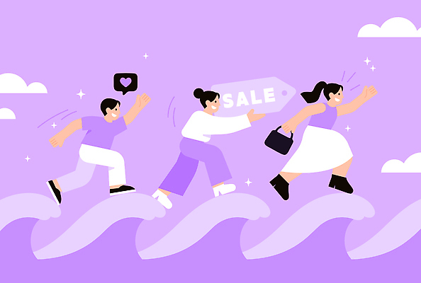 디자인 패션 행복 물결 컬러 가방 일러스트 모션 여러명 쇼핑 유행 세일 귀여움 카페 표지판 구매 즐거움 모던 주말 참여 국내일러스트 AI파일 잡화 감정 다수 컨셉 알림판 사람 상점 파일형식 벡터